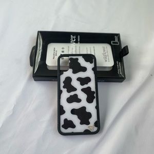 Wild flower cow print case iPhone X